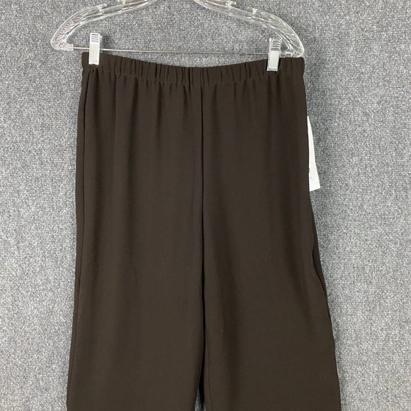 Studio 1 Pants Women's Size 10 Pull On NWT Stretch Dark Brown 100% Polyester - Picture 2 of 10
